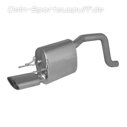 Remus Edelstahl Sportauspuff links Chevrolet Corvette C6 150x85mm Twin Stream oval eingerollt abgeschrägt mit Doppelrohr-Optik