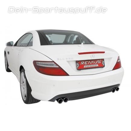 Remus Edelstahl Sportauspuff rechts Mercedes SLK R172 SLK250 2x76mm rund eingerollt