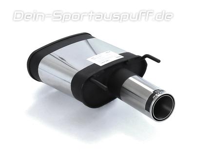 Remus Edelstahl Sportauspuff links Opel Insignia 4x4 Turbo 98mm Street Race rund eingerollt mit scharfkantigem Innenrohr und Carbonschriftzug