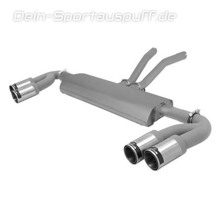 Remus Edelstahl Duplex Komplettanlage ab Kat Porsche Cayenne I Typ 955 je 2x98mm Street Race rund eingerollt mit scharfkantigem Innenrohr und Carbonschriftzug