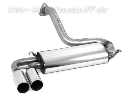 Fox Edelstahl Sportauspuff inkl. Verbindungsrohr Audi 80 quattro Coupe 2.6l 2.8l inkl. 2.2l S2 quattro (Typ 89) 2x76mm rund scharf