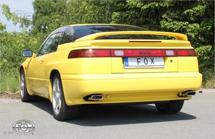 Fox Edelstahl Duplex Sportauspuff Subaru SVX je 130x50mm flachoval eingerollt abgeschrägt