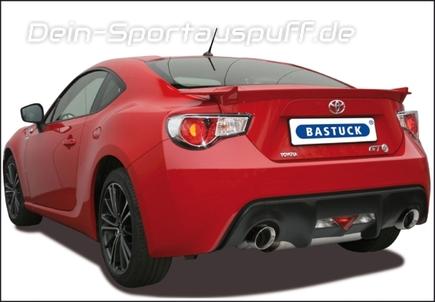 Bastuck Edelstahl Duplex Sportauspuff Toyota GT86 u. Subaru BRZ je 100mm rund abgeschrägt