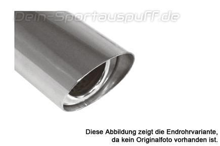 Fox Edelstahl Auspuff Endrohr zum Anschweißen 106x71mm oval Länge 300mm Typ 31