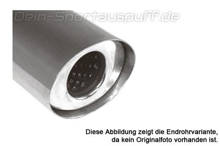Fox Edelstahl Auspuffendrohr zum Anschweißen 115x85mm oval Länge 300mm Typ 35