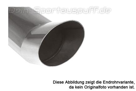 Fox Edelstahl Auspuffendrohr zum Anschweißen 115x85mm DTM oval Länge 300mm Typ 40