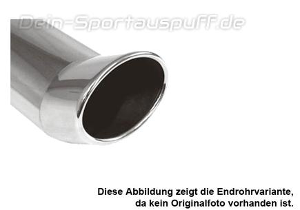 Fox Edelstahl Auspuffendrohr zum Anschweißen 115x85mm DTM oval Länge 300mm Typ 42