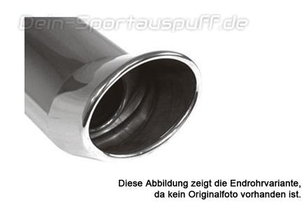 Fox Edelstahl Auspuffendrohr anschweißbar 115x85mm DTM oval Länge 300mm Typ 43