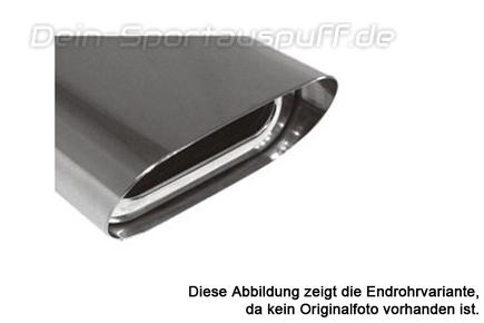 Fox Edelstahl Auspuffendrohr zum Anschweißen 150x70mm flachoval Länge 300mm Typ 51