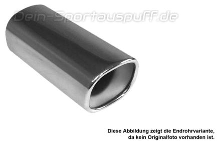 Fox Edelstahl Auspuffendrohr anschweißbar 88x79mm rechteckig Länge 300mm Typ 71
