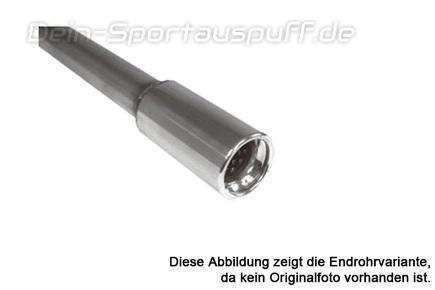 Fox Edelstahl Anschweißendrohr Ø 90mm rund Länge 480mm mit Anschlussrohr 60mm Typ 80