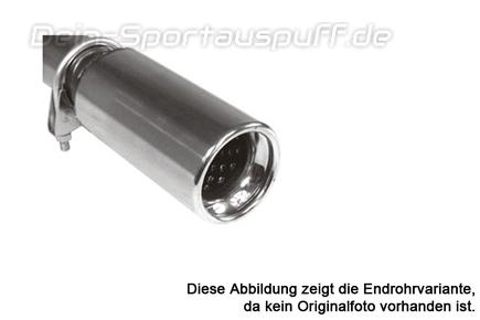 Fox Edelstahl Auspuffendrohr zum Anschrauben mit Schelle Ø 90mm rund Länge 170mm mit Anschlussrohr 60mm Typ 90