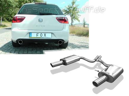 Fox Edelstahl Duplex Sportauspuff Seat Exeo Limo u. ST je 90mm rund eingerollt abgeschrägt