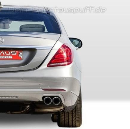 Remus Edelstahl Sportauspuff rechts Mercedes S-Klasse W222 S500 2x84mm rund eingerollt abgeschrägt