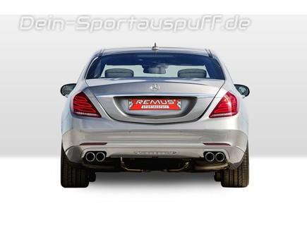 Remus Edelstahl Duplex Sportauspuff Mercedes S-Klasse W222 S500 je 2x84mm rund eingerollt abgeschrägt