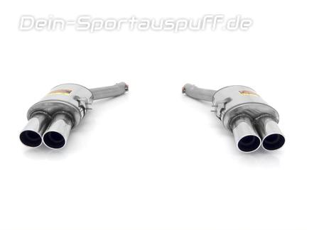 Supersprint Edelstahl Duplex Sportauspuff BMW 5er F07 GT 550i je 2x90mm rund eingerollt abgeschrägt