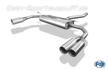 Fox Edelstahl Duplex Sportauspuff Mercedes CLA C117 je 2x80mm rund doppelwandig gerade