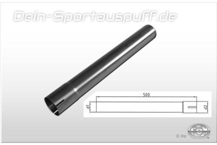 Fox Edelstahl Auspuff Rohr Ø 101,6mm geweitet (Steckverbindung) Länge 500mm