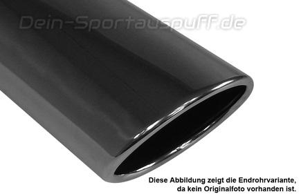Fox Edelstahl Racing-Komplettanlage ab Kat VW Eos Facelift 1.4l ab 2011 2.0l 129x106mm oval eingerollt abgeschrägt