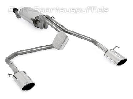 Fox Edelstahl Duplex Sportauspuff Toyota Land Cruiser 100 J10 4.2l TD je 140x90mm oval eingerollt abgeschrägt mit langer Tulpe