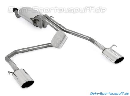 Fox Edelstahl Duplex Sportauspuff Toyota Land Cruiser 100 J10 4.7l je 140x90mm oval eingerollt abgeschrägt mit langer Tulpe