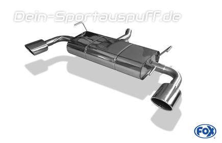 Fox Edelstahl Duplex Sportauspuff Subaru Impreza GR 1.5l 2.0l 115x85mm oval eingerollt abgeschrägt