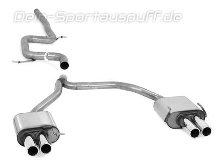 Fox Edelstahl Duplex Racing-Komplettanlage ab Kat Skoda Octavia 1Z 2x70mm rund eingerollt gerade