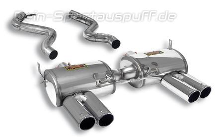Supersprint Edelstahl Duplex Sportauspuff BMW 3er M3 E92 E93 Coupe Cabrio je 2x80mm rund eingerollt abgeschrägt