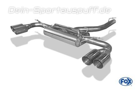 Fox Edelstahl Duplex Sportauspuff BMW X3 F25 35d 3.0d 2x90mm rund scharf abgeschrägt