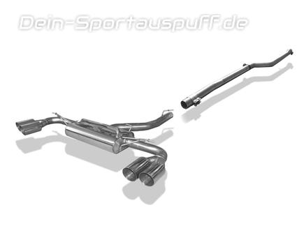Fox Edelstahl Duplex Sportauspuff-Komplettanlage ab Kat BMW X3 F25 35d 3.0d 2x90mm rund scharf abgeschrägt