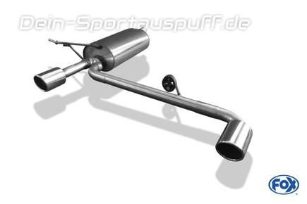 Fox Edelstahl Duplex Sportauspuff Dacia Duster Frontantrieb je 1x80mm rund eingerollt abgeschrägt