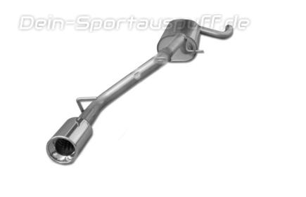 Fox Edelstahl Sportauspuff Ford Focus 3 Fließheck 1.6 TDCi 1x90mm rund eingerollt gerade mit Absorber