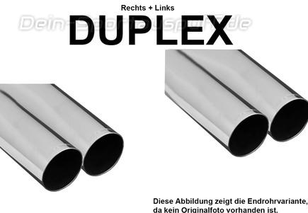 Eisenmann Edelstahl Duplex Sportauspuff RACE-Version VW Golf 7 GTI inkl. Performance je 2x76mm rund scharf