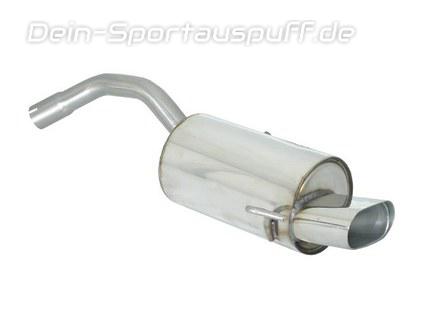 Ragazzon Edelstahl Sportauspuff Alfa Romeo 147 Bj.00-10/04 128x80mm flachoval scharfkantig abgeschrägt