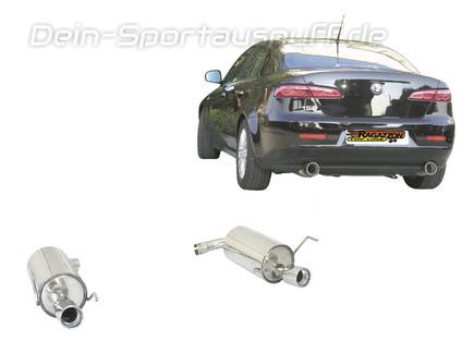 Ragazzon Edelstahl Duplex Sportauspuff Alfa Romeo 159 2.4l JTDM Limo u. Sportwagon je 102mm rund eingerollt