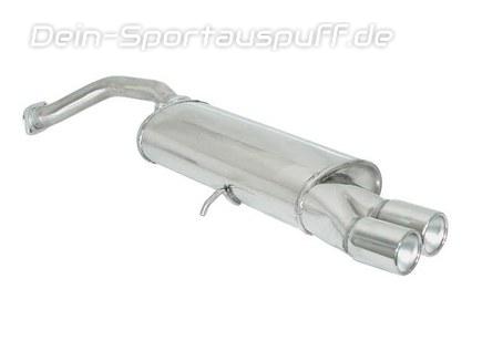 Ragazzon Edelstahl Sport-Endschalldämpfer Alfa Romeo 166 2.5l V6 2x80mm rund eingerollt