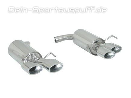 Ragazzon Edelstahl Duplex Sport-Endschalldämpfer Alfa Romeo Brera 2.4l JTDM je 2x115x70mm oval eingerollt versetzt