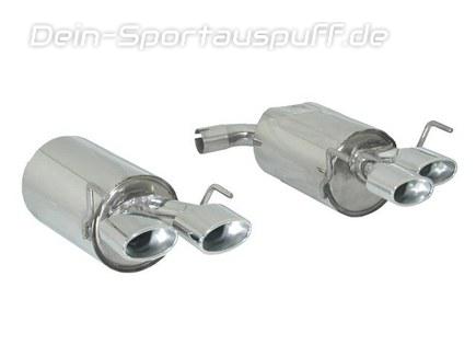 Ragazzon Edelstahl Duplex Sportauspuff Alfa Romeo Brera 3.2l JTS V6 je 2x115x70mm oval eingerollt versetzt