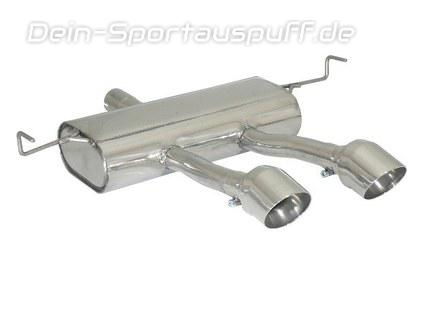 Ragazzon Edelstahl Mittig Sportauspuff Alfa Romeo Giulietta 2.0l JTDM mit Cadamuro-Heck 102mm rund doppelwandig abgeschrägt