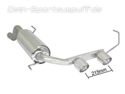 Ragazzon Edelstahl Mittig Sportauspuff Alfa Romeo MiTo 1.4 TB 114kW mit Cadamuro-Heck 2x90mm rund doppelwandig abgeschrägt