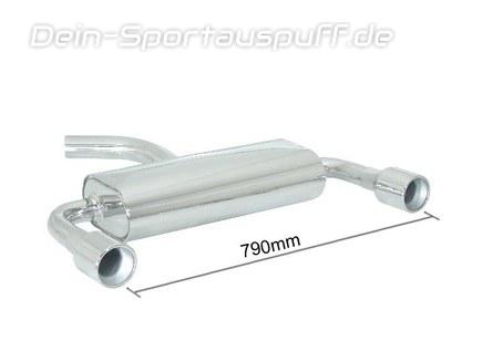 Ragazzon Edelstahl Duplex Sportauspuff Audi A3 8P 1.6l 2.0l FSI je 102mm rund eingerollt
