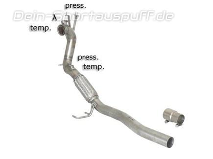 Ragazzon Edelstahl Kat- und Partikelfilter-Ersatzrohr Audi A3 8P 1.6TDI
