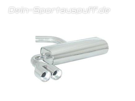 Ragazzon Edelstahl Sportauspuff Audi A3 8P 1.9TDI 2.0TDI 2x80mm rund eingerollt