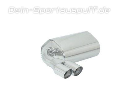 Ragazzon Edelstahl Sportauspuff Audi A3 8P Quattro 1.8l TFSI 2x70mm rund doppelwandig abgeschrägt versetzt