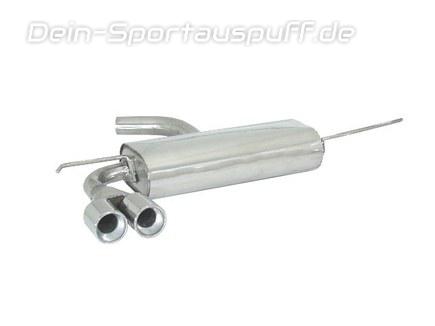 Ragazzon Edelstahl Sportauspuff Audi A3 Sportback 8P 1.6l 2.0l FSI 2x80mm rund eingerollt versetzt