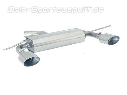 Ragazzon Edelstahl Duplex Sportauspuff Audi A3 Sportback 8P 1.6l 2.0l FSI je 135x90mm oval doppelwandig abgeschrägt