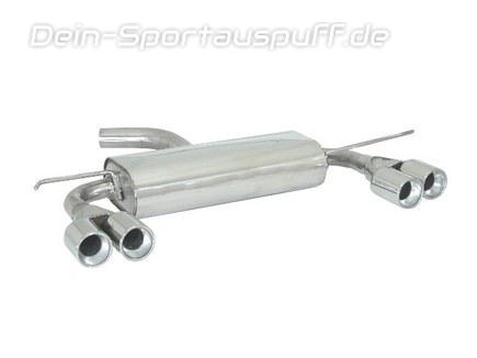 Ragazzon Edelstahl Duplex Sportauspuff Audi A3 Sportback 8P 1.6l 2.0l FSI je 2x80mm rund eingerollt versetzt