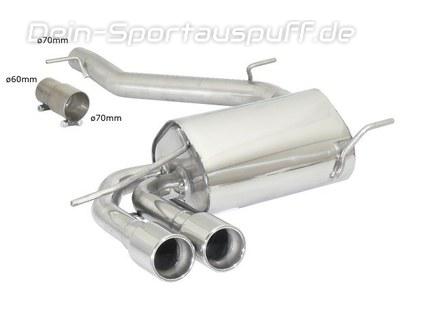 Ragazzon Edelstahl Sportauspuff Audi S3 Sportback 8P 70mm-System 2x80mm rund eingerollt versetzt