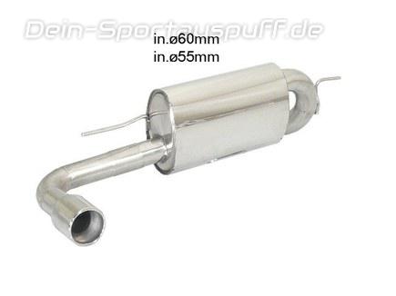 Ragazzon Edelstahl Sport-Endschalldämpfer BMW 1er F20 F21 120d 90mm rund eingerollt