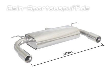 Ragazzon Edelstahl Duplex Sportauspuff BMW 3er F30 F31 Limousine u. Touring 328i je 90mm rund eingerollt